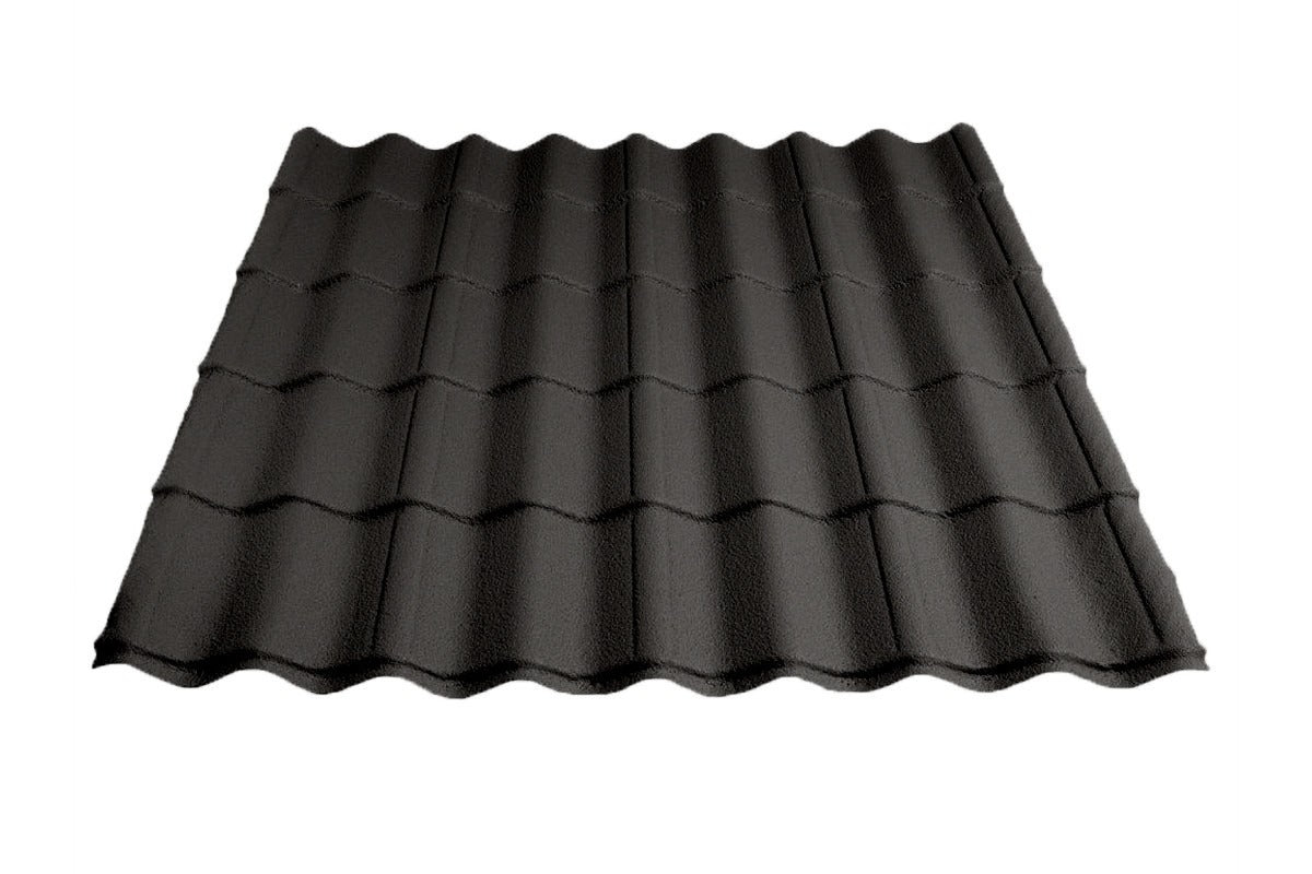 Britmet - Pantile 2000 - Tile Effect Sheet - Made to Measure - Charcoal (0.9mm)