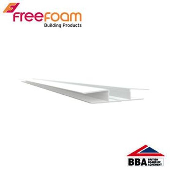 uPVC 'H' Flexible Trim (Soffit Board Joint Trim) 5m - White